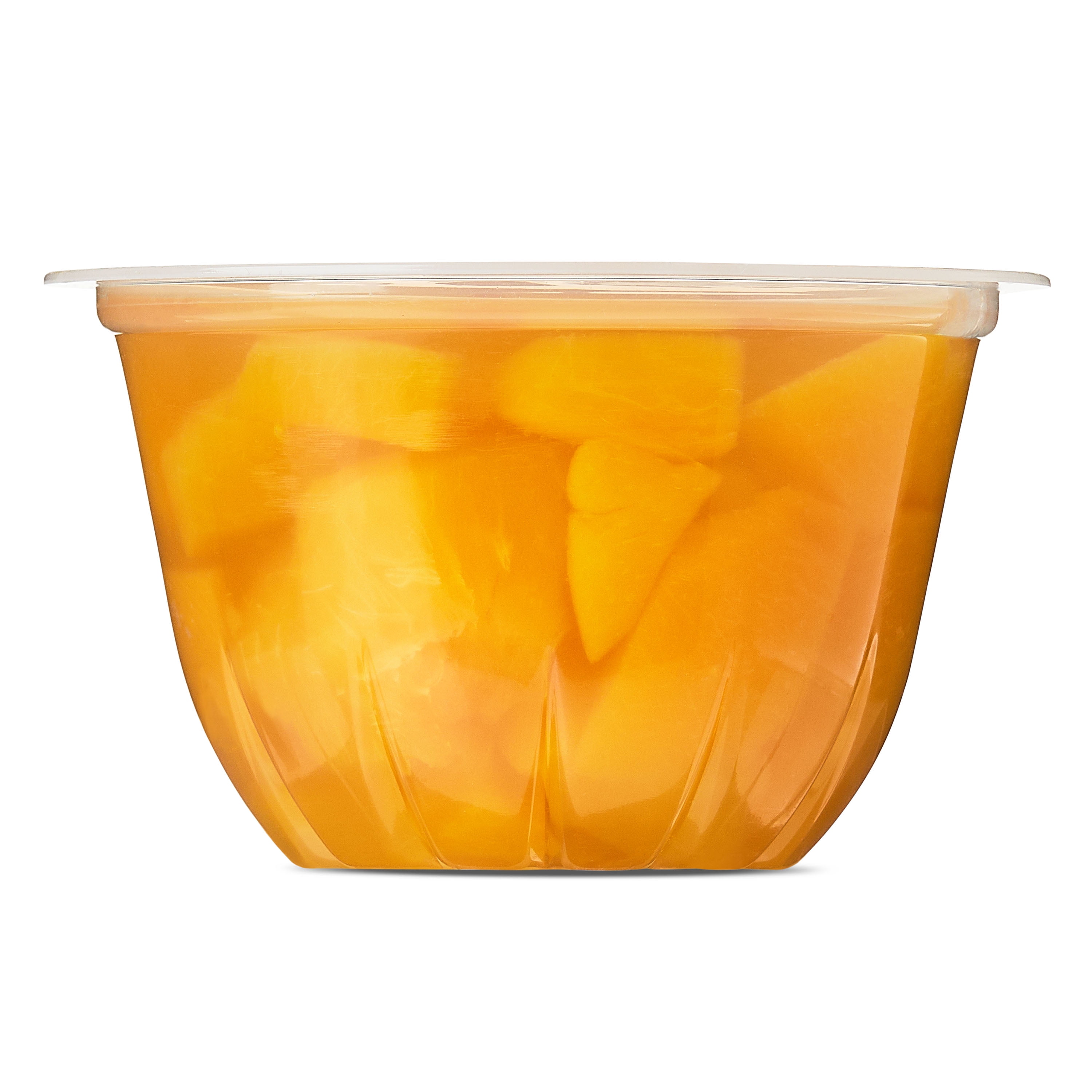 Great Value Diced Yellow Cling Peaches in Juice, 4 oz, 12 Count