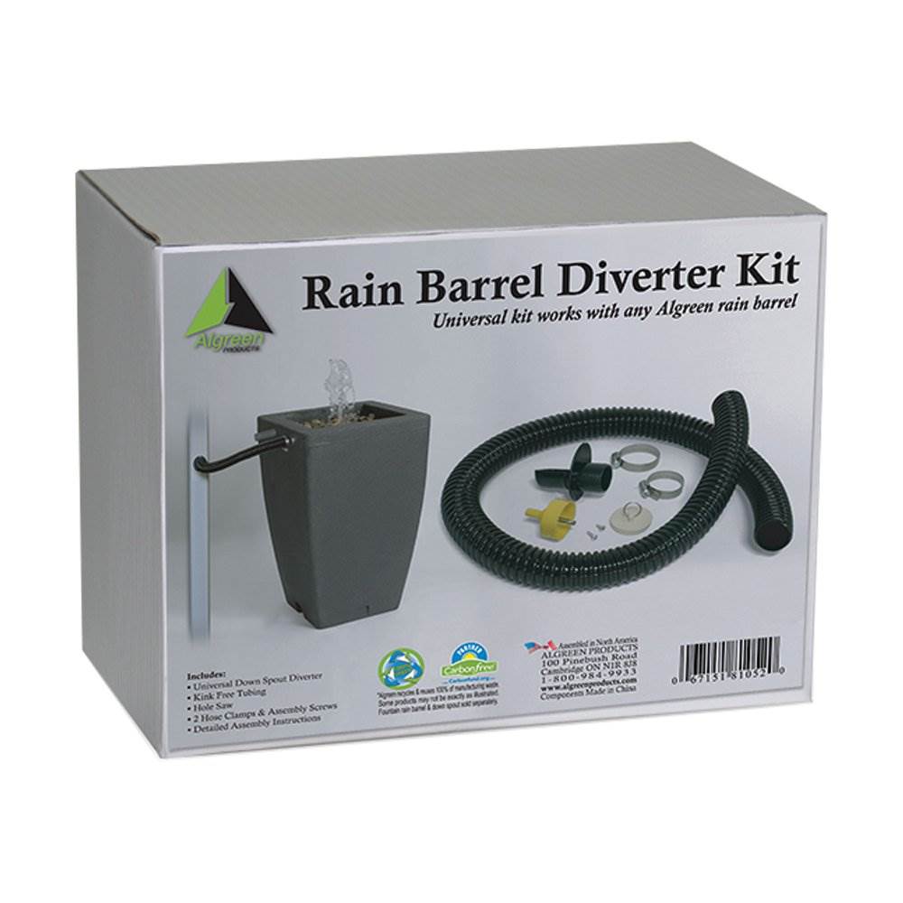 Algreen 81052 Rain Water Collection Barrel Deluxe Gutter Downspout