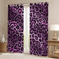 thumbnail image 2 of jejeloiu Cheetah Print Curtains Pack of 2 (42x84 Each),Leopard Pattern Curtains Blackout,Purple Black Bedroom Curtains For Girls Kids,Breathable Home Decor, 2 of 6