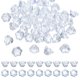 thumbnail image 1 of Uxcell 100 Pcs Perlas de Vidrio para Joyería, Flor de Trompeta Espaciadora, Blanco Iridiscente, 1 of 5