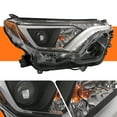 thumbnail image 3 of HOUGEET Headlights Assembly Fit for 2016-2018 Toyota Rav4 Halogen Projector Headlamp TO2503247 Left Driver Side, 3 of 6