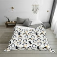 thumbnail image 7 of Vsdgher whiter cute penguin Pattern Fleece Throw Blanket, Horizontal Fleece Bedding Home Decor for Couch & Bed All Season Use -50"x40", 7 of 7
