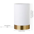 thumbnail image 5 of Evelyn&Zoe 9" Modern Metal Uplight Mini Lamp with White Cylinder Linen Shade, 5 of 6