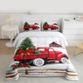 thumbnail image 2 of Castle Fairy 3-Piece Queen Comforter Set - Red Truck Christmas Tree Cabin, 2 of 8