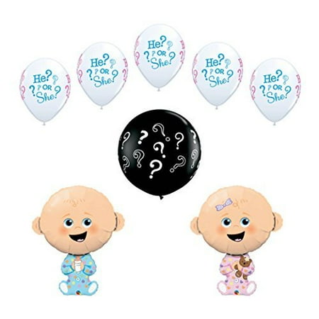 8 Pc Gender Reveal Party Baby Shower Balloon Walmart Com