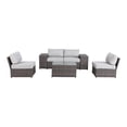 thumbnail image 3 of Living Source International Causeuse d'Extérieur avec Table et Chaises en Brun/gris, 3 of 3