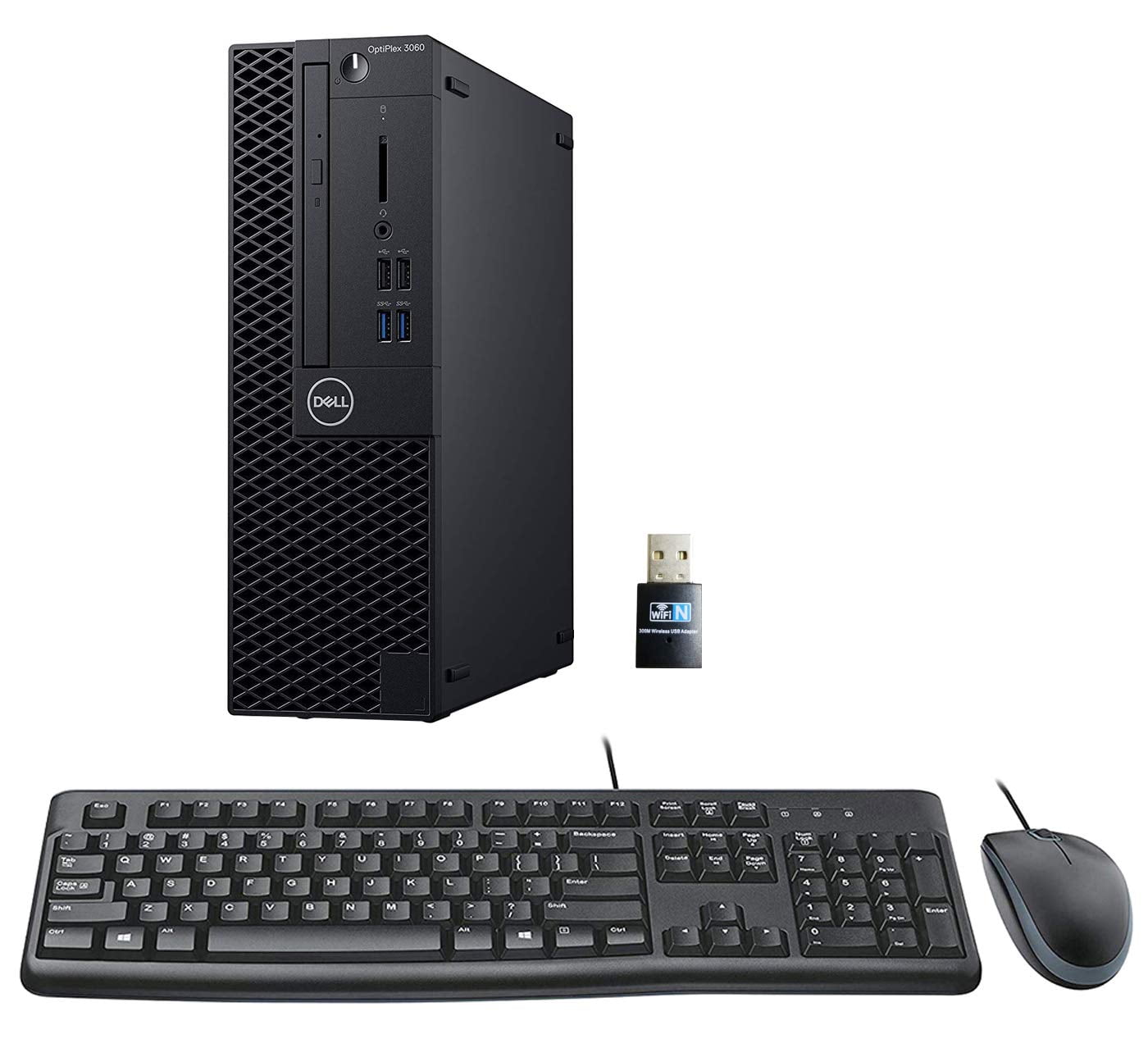Dell Optiplex 3060 SFF PC Desktop Bundle with Keyboard, Mouse, Intel