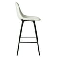 thumbnail image 5 of Counter Stools With Leather Upholstery - White, Frame, Of 2 For Home And Bar Height Faux, 5 of 7
