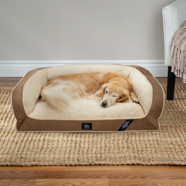 Serta Memory Foam Couch Pet Dog Bed, Large, Color May Vary - Walmart