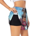 thumbnail image 3 of Lsque Elephant Sits Printed Women's Running Shorts with Liner Pockets,Elastic Quick Dry Workout Athletic Gym Yoga Shorts,Womens High Waist Shorts-Medium, 3 of 9