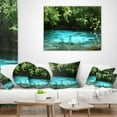 thumbnail image 4 of Designart Emerald Pond in Deep Forest - Landscape Photography Throw Pillow - 12x20, 4 of 5