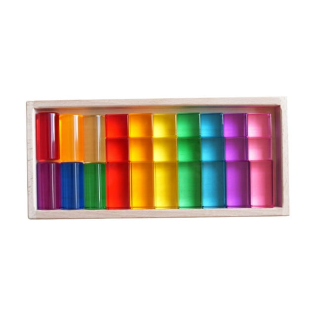 segolike Acrylic Cubes Stacking Toy Transparent Appearance Stacking Game for Birthday B