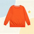 thumbnail image 3 of HAOTAGS Kids Round-Neck Long-Sleeve Sweatshirts (Ages 1 to 13) Lightweight, Soft Pullover Top for Boys and Girls Orange Size 10, 3 of 6