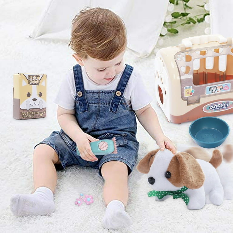Educational Toys for Kids 5-7 Plush Toy Dog, Dog House Care Pet Play  Set,pet Toy Puppies And Accessories dog puzzle toys Abs
