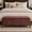 Rust, variant on VKNOW Chenille Storage Bench with Solid Wood Legs and Hinged Lid for Bedroom Entryway and Living Room,Rust