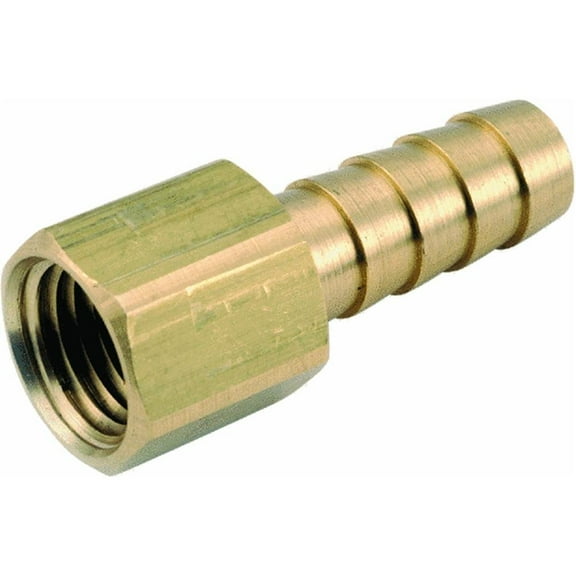 Anderson Metals 757002-0504 Lead Free Barb Insert, Brass, 5/16" X 1/4" Fpt Pack Of 5