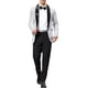 thumbnail image 2 of CHAQUETA DE DEPORTIVA CON LENTEJUELAS PARA HOMBRES INSPIRE CHIC, CON SOLAPA DE CHALECO, UN BOTÓN, BRILLANTE, TALLA XL, PLATA, 2 of 7
