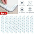 thumbnail image 1 of Dsseng 8 Pcs Rug Gripper Non Slip Rug Pads  Washable Dual Sided Adhesive Rug Grippers for Hardwood Floors – Keep Rug Corners Flat and Easily Peel Off, 1 of 1