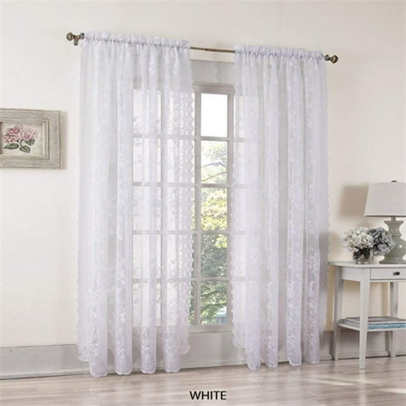519 Floral Lace Rod Pocket Panel
