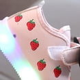 thumbnail image 4 of AOOCHASLIY Black and Friday Kids Shoes Spring Children LED Light Up Girls Bow Strawberry Baby Casual Luminous Shoes, 4 of 5