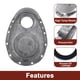 thumbnail image 5 of Cubierta de cadena de distribución para Chevy SBC Small Block 265 283 305 327 350 383 Motores Kit de cubierta de cadena de distribución de aluminio pulido con juntas y tornillos, 5 of 6