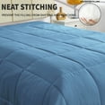thumbnail image 5 of Exclusivo Mezcla Lightweight Reversible 3-Piece Comforter Set All Seasons, Down Alternative Comforter with 2 Pillow Shams, Full Size, Bluish Grey/Light Grey, 5 of 7