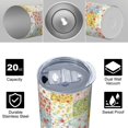 thumbnail image 4 of Pioneer Flower Floral Print Pattern 20oz Skinny Tumbler with Straw & Lid, Double Wall Vacuum Insulated Cup, Leak-Proof, Cup Holder Friendly, Hot 6H Cold 12H, 4 of 6