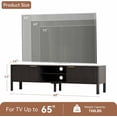 thumbnail image 2 of Black TV Stand, Mid Century Modern Entertainment Center with Storage, TV Table with Fluted Door Cabinets and Open Adjustable Shelves for Livingroom, Bedroom, 2 of 16