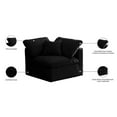 thumbnail image 6 of Maklaine Contemporary Black Velvet Modular Corner Chair, 6 of 9