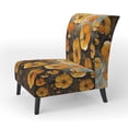 thumbnail image 3 of Designart "A Melody of Gold The Marigold s Beauty III" Gold Floral Upholstered Accent Chair - Traditional Arm Chair For Bedroom, 3 of 5