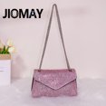 thumbnail image 2 of JIOMAY Bolso de hombro de noche con diamantes de imitación para mujer 2024 Monederos y bolsos de mano con cadena Bolsos cruzados con cadena ajustable Bolso de diseñador, 2 of 5