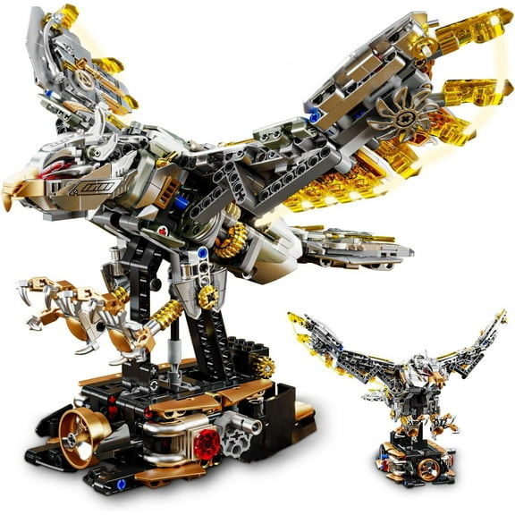 Remocguys Mechanical Eagle Building Sets Compatible with Lego Animal with Light Rotatable for Adults Boys 1168PCS