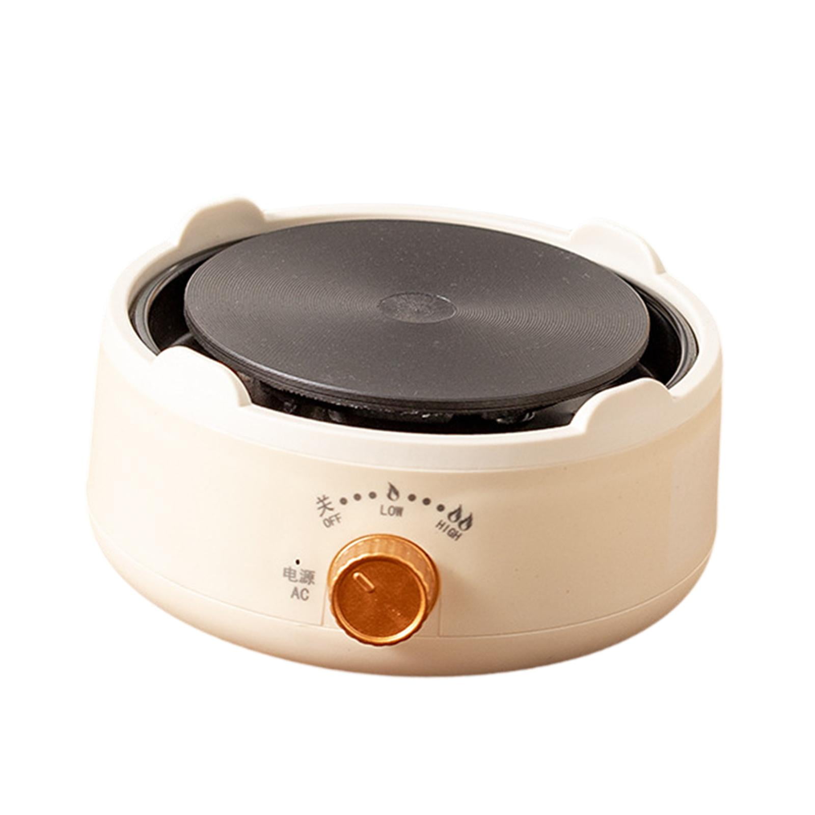 Baoblaze Electric Stovetop Compact Small Hot Plate for Indoor Outdoor Kitchen Camping Beige White