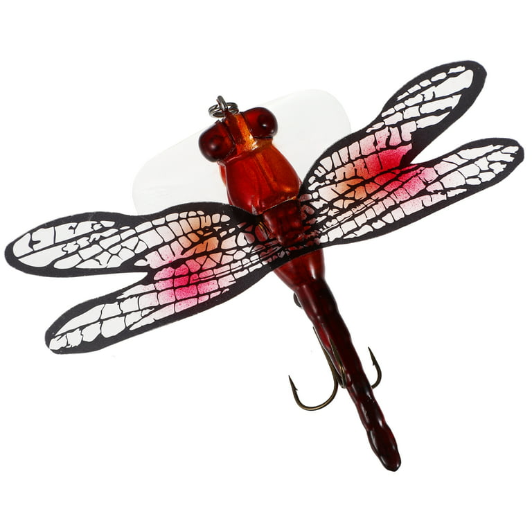  Dragonfly Fishing Lure - Realistic Dragonfly Fishing Baits, Realistic Dragonfly Shape Topwater Fake Bait with Hook