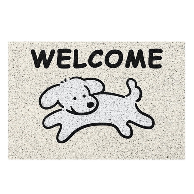 Front Door Mat, Home Decoration Mud Scraping Cuttable Welcome Cute Door Mat For Bedroom