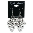 thumbnail image 2 of Silver-Tone & Red Metal Chandelier-Earrings Crystal Accents #LQE4274, 2 of 2
