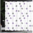 thumbnail image 3 of Ambesonne Floral Shower Curtain, Moroccan Style Modern Print, 69"Wx75"L, Lilac Black, 3 of 4