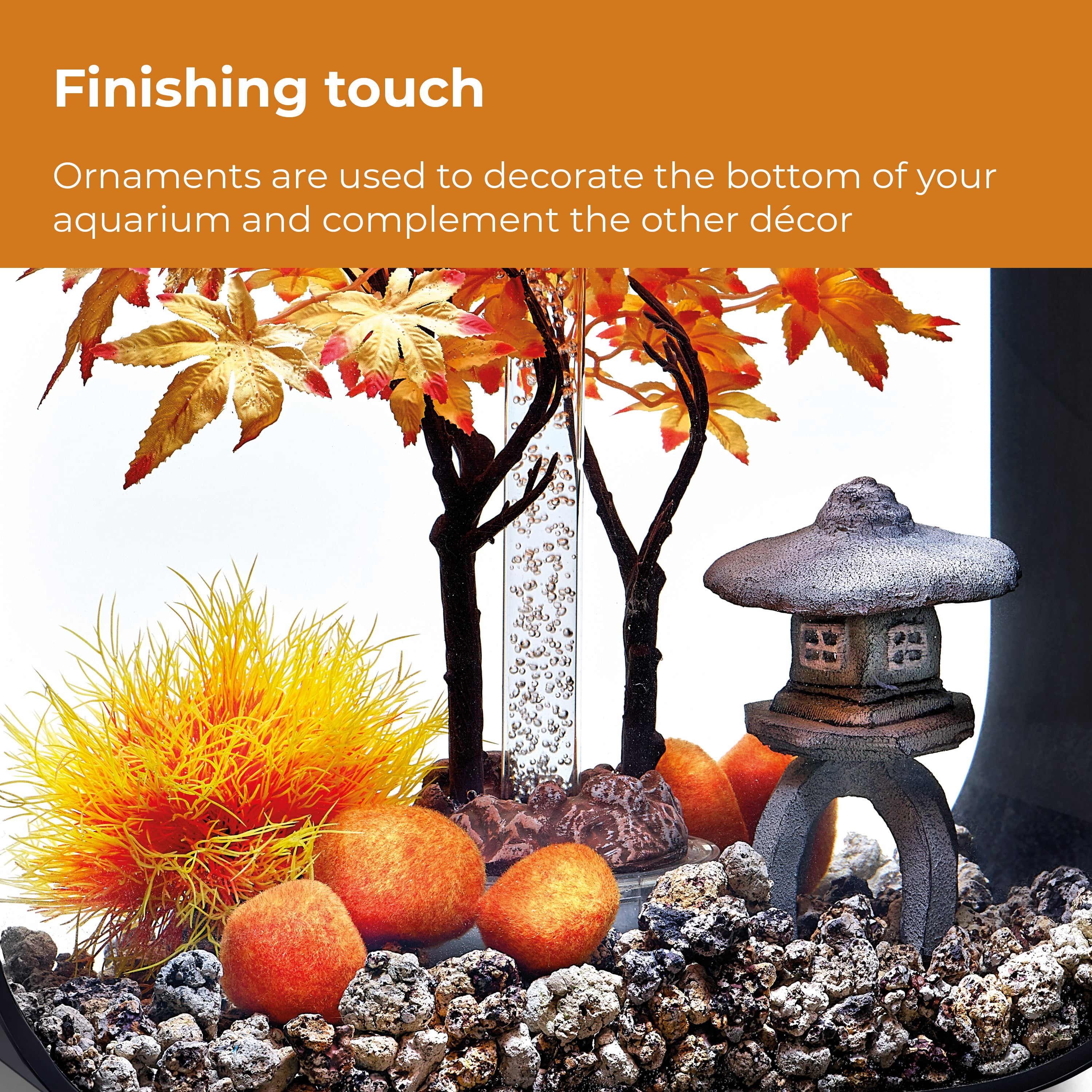 biOrb Autumn Aquarium Décor Set, Orange
