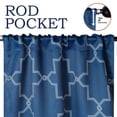 thumbnail image 4 of BNM Vintage Trellis Blackout Curtains, Set of 2, 26" x 84", Navy Blue, 4 of 6