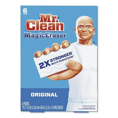Magic Eraser, 2.3 X 4.6, 1" Thick, White, 6/pack, 6 Packs/carton | Bundle of 2 Cartons