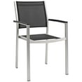 thumbnail image 3 of Modway Shore Outdoor Patio 7 Piece Aluminum Dining Set in Silver Black, 3 of 9