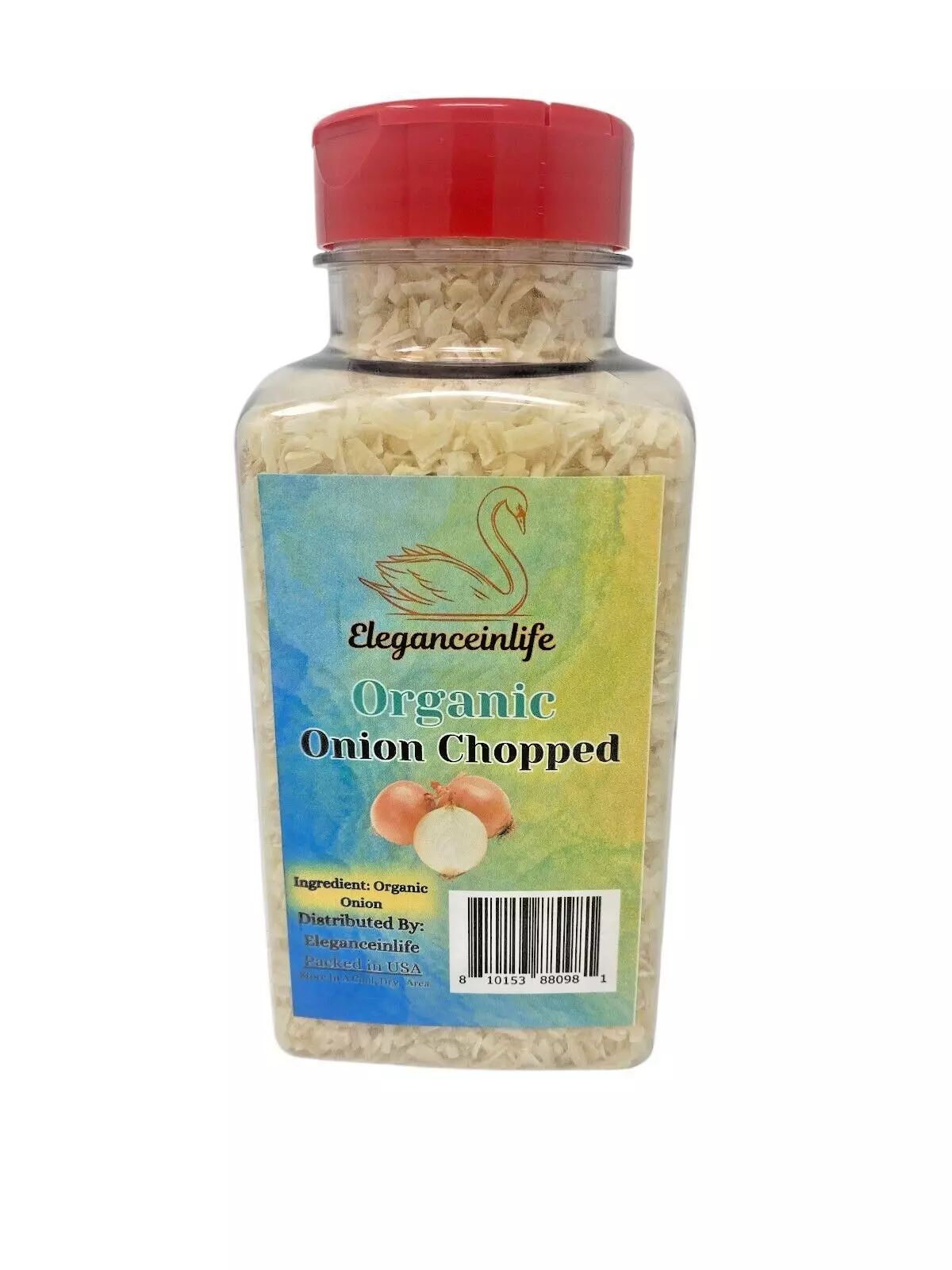 Eleganceinlife Organic Onion Chopped, 11.3 oz (320g) - Packed in USA Pack of 2