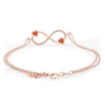 thumbnail image 4 of AFFY Heart & Round Shape Simulated Citrine Infinity Heart Chain Bracelets In 14k Rose Gold Over Sterling Silver -8.5", 4 of 7