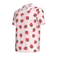thumbnail image 4 of Wukai Strawberry Floral Men’s Polo Shirts,Quick-Dry Athletic Shirt,Classic Fit Shirts-XX-Large, 4 of 8