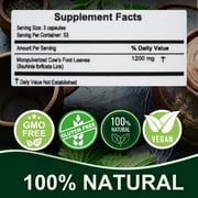 Pata de Vaca 100 Capsules – Supports Detox & Digestive Health 100% Pure Cow’s Foot Leaves (Bauhinia forficata) Vegan & Non-GMO Natural Herbal Supplement from Peru