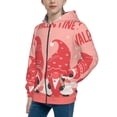 thumbnail image 2 of Kdxio Gnomes Hold The Letters LOVE Pattern Kids Boys Girls Zip Up Hoodie 3D Printed Hooded Sweatshirt Hoody Coat with Pocket 7-12 Y-Medium, 2 of 6