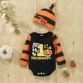 thumbnail image 3 of JLMSPLWG Orange Onesie Baby Girl Newborn Halloween Onesie Mommy and Me Fall Outfits White Bodysuit Christmas Outfits Toddler Girls Christmas Outfit, Black 6-12 Months, 3 of 9