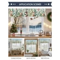 thumbnail image 6 of Winter Eucalyptus Leaves Valances for Windows, 42 x 18in, Christmas Bird Berry Pine Cone Rod Pocket Kitchen Valance Curtain Light Filtering Window Treatments for Living Room Bedroom, 1 Panel, 6 of 7