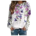 thumbnail image 1 of Moda mujer imprimir manga larga cómoda transpirable o-cuello camisa Tops Fridja ghj987+830, 1 of 9