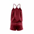 thumbnail image 5 of Womens Pajama Sets Shiny Sleeveless Tank Elastic Shorts 2 Piece Loungewear Pajamas for Women Set, 5 of 5